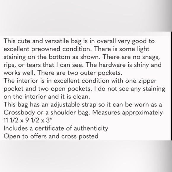 Authentic, Burberry Shoulder/Crossbody with COA (certificate of authentication) - Picture 14 of 15